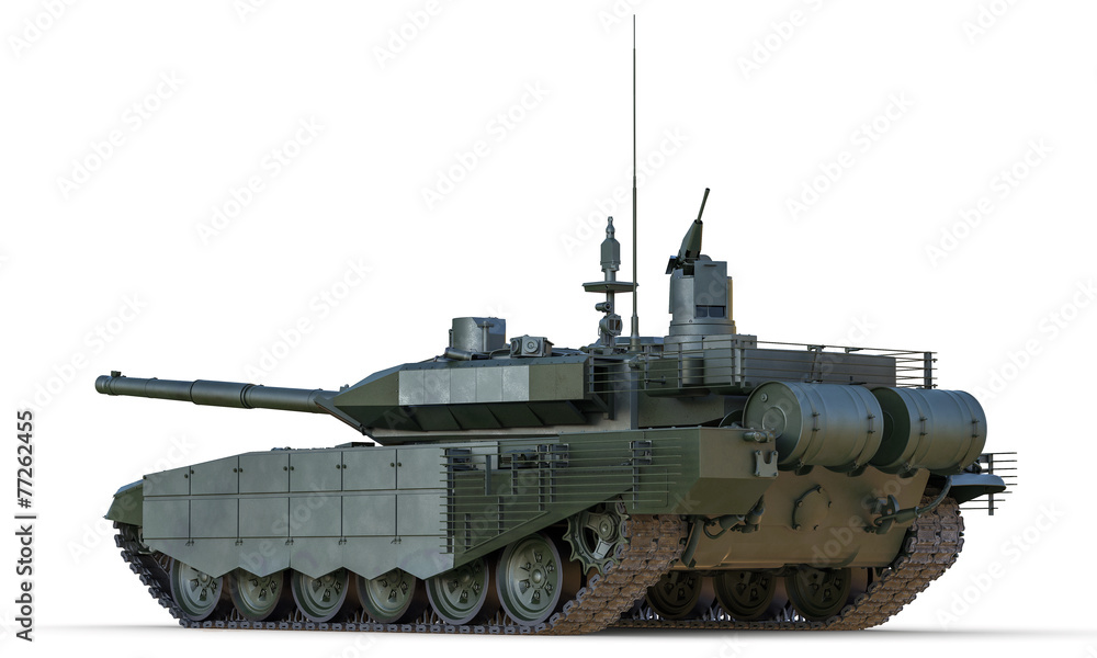 Russian Main Battle Tank Rear View. Russian Main Battle Tank Rear View.