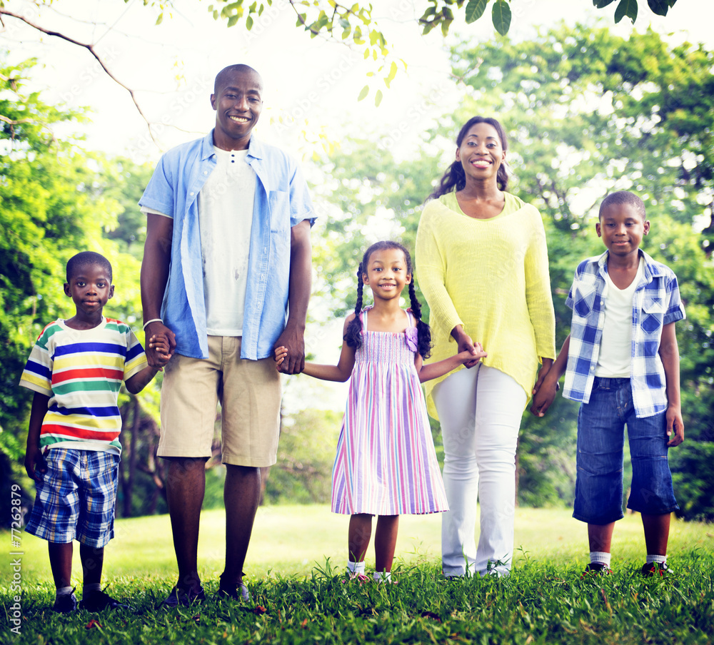 African Family Happiness Holiday Vacation Activity Concept African Family Happiness Holiday Vacation Activity Concept