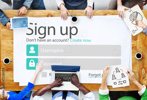 Foto Sign Up Register Online Internet Web Concept