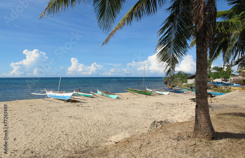 Tropical beach and sea in the Philippines