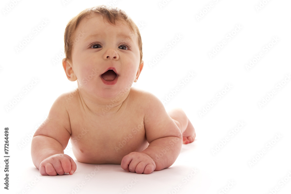 Infant baby on white background babies Infant baby on white background babies