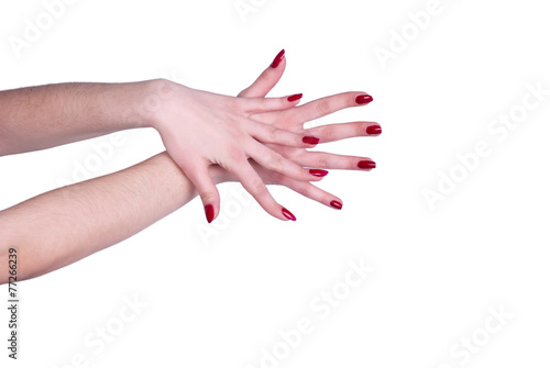 Billede på lærred Female fingers
