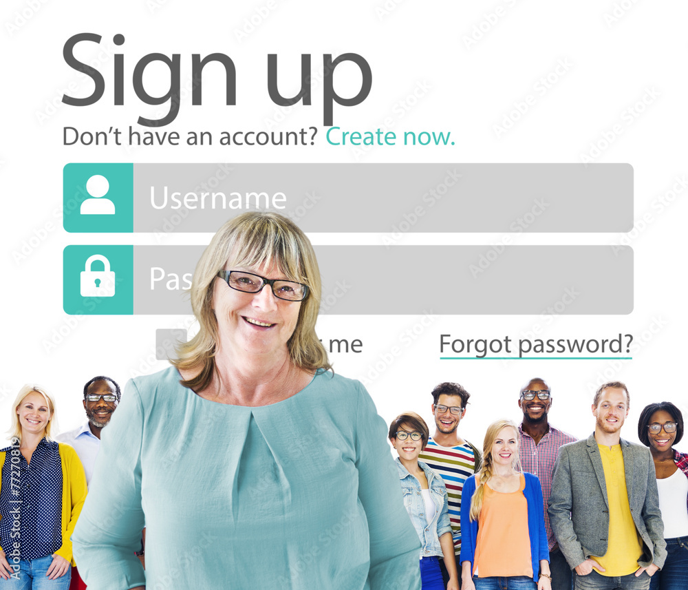 Sign Up Register Online Internet Web Concept Sign Up Register Online Internet Web Concept