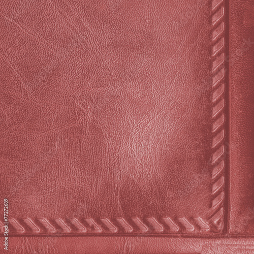 red leather background, edging