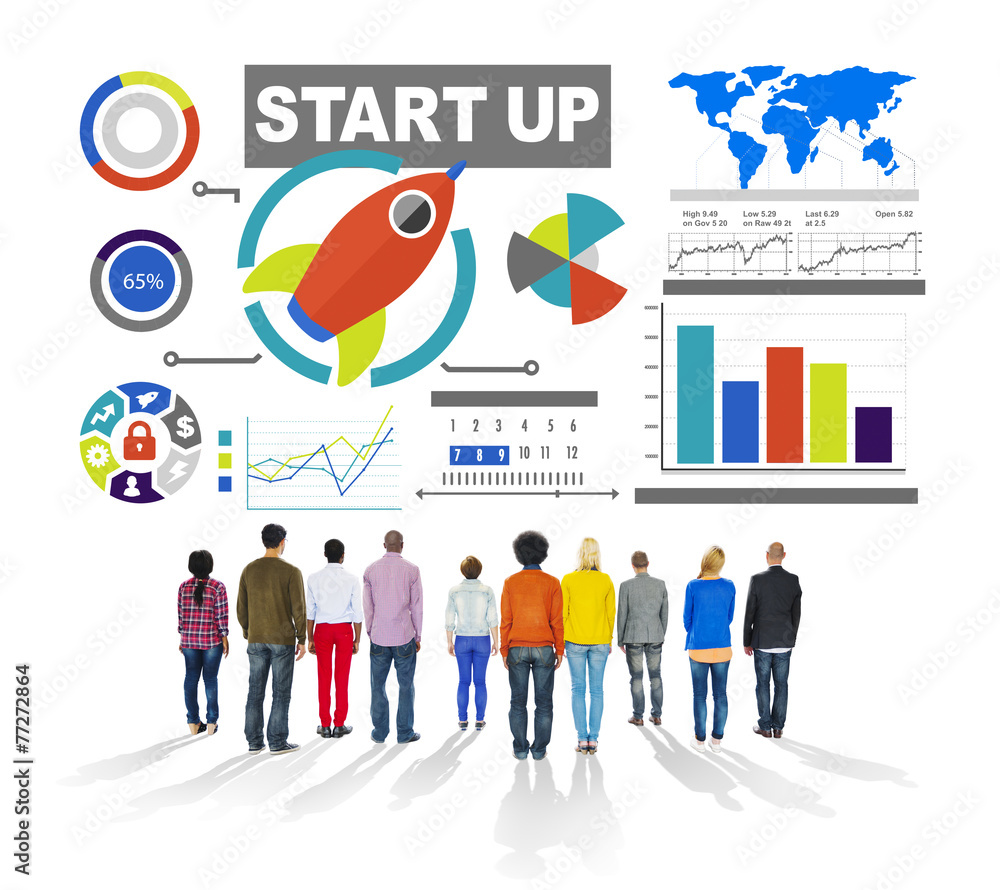 Obraz premium Diversity People Team Start Up Creativity Goals Vision Concept