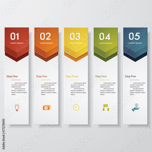 Design clean number banners template. Vector.