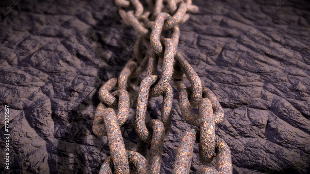Rusty chain.Seamless loop Rusty chain.Seamless loop