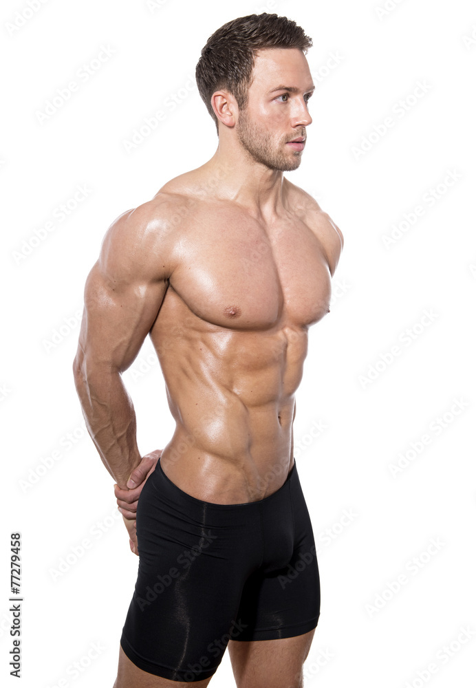 handsome young bodybuilder