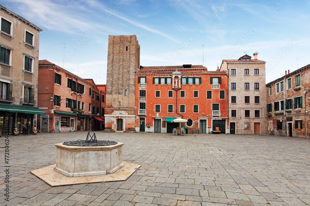 Naklejka premium Plac - Campo Santa Margherita w Wenecji