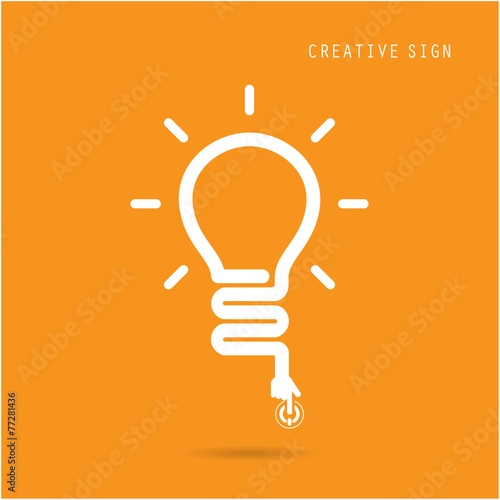 Creative light bulb concept, design for poster flyer cover broch