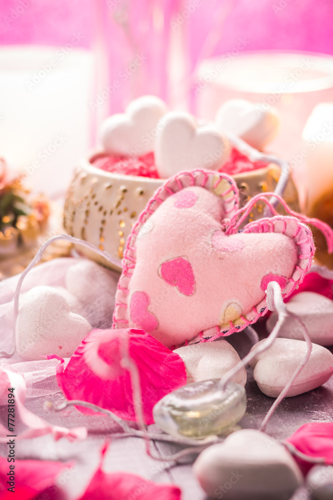 Spa composition Valentines Day heart love body health Spa composition Valentines Day heart love body health
