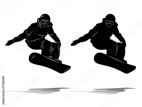 snowboarder jumping