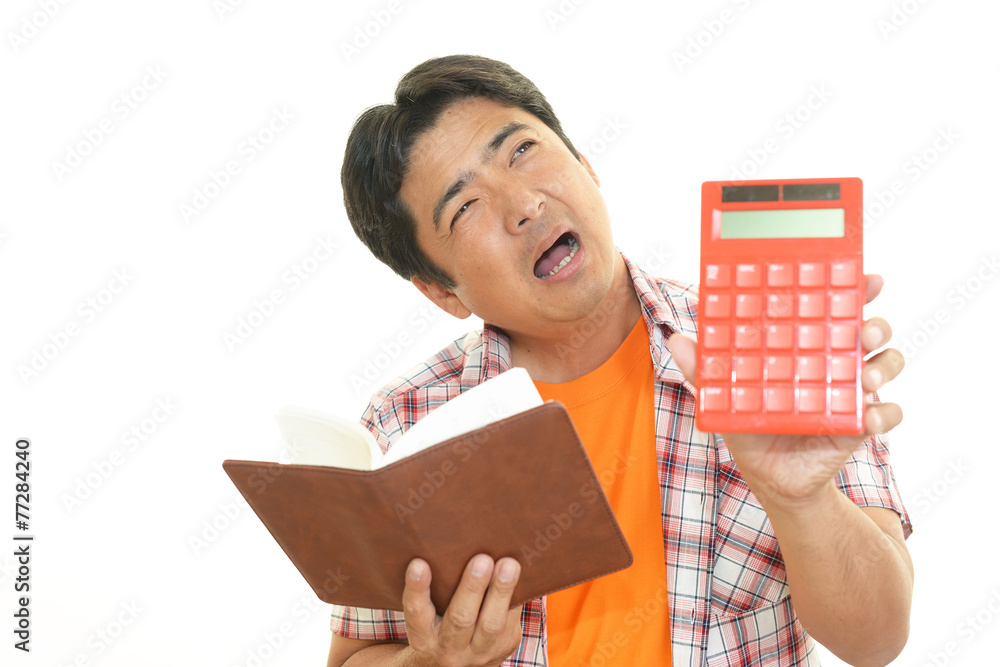 がっかりした表情の男性