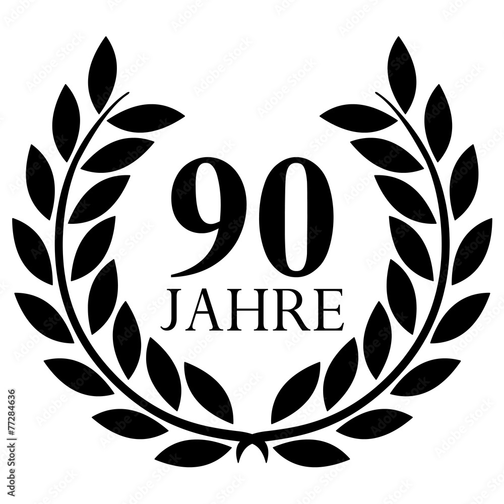 Lorbeerkranz. 90 jahre jubiläum Lorbeerkranz. 90 jahre jubiläum