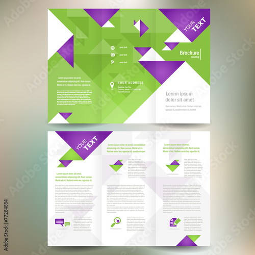 brochure folder leaflet geometric triangle poli abstract