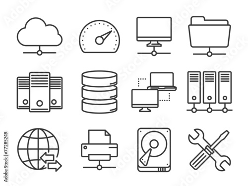 Network icons set