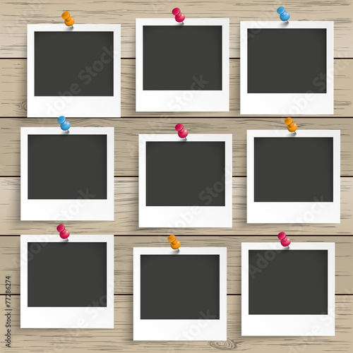 Wood 9 Photo Frames