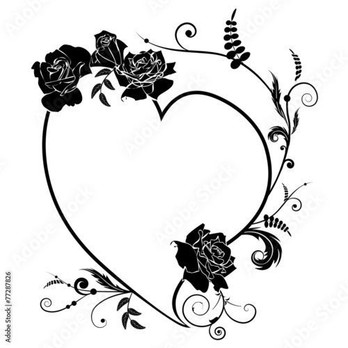 heart and rose, frame