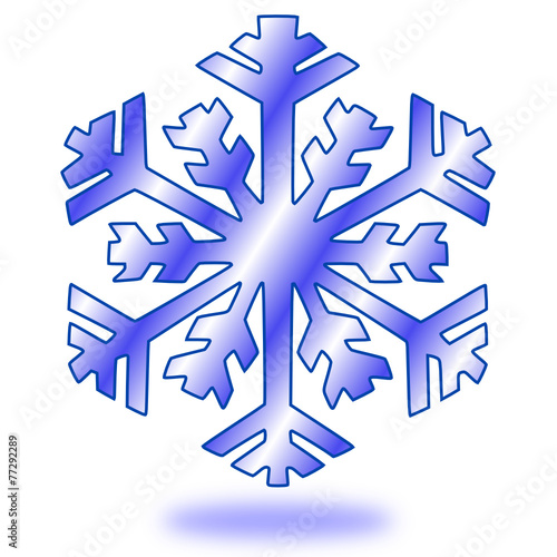 Schnee Schneeflocke Button #150201-03