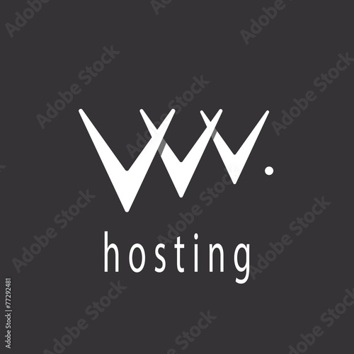 V - letter or abstract web hosting sign logo template