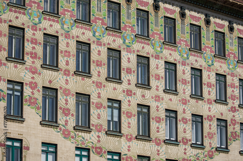 Art Nouveau building in Vienna, Austria