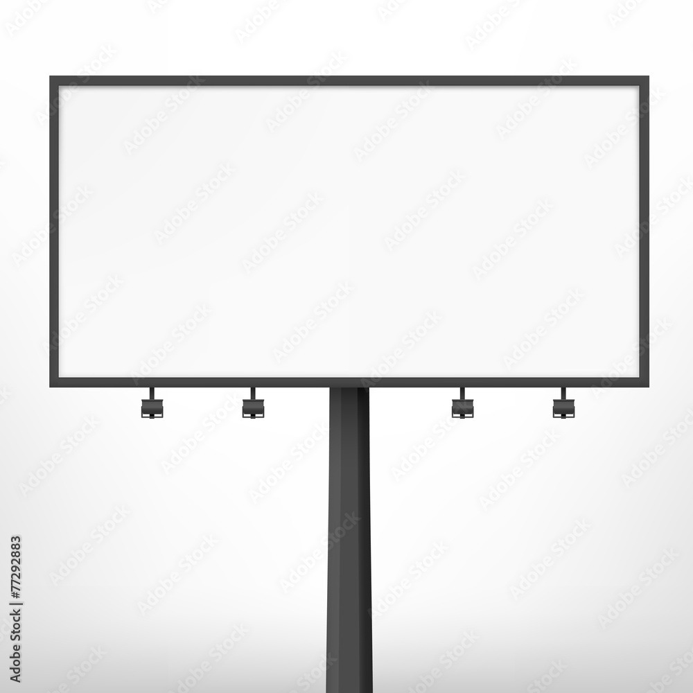 Obraz premium Pusty czarny billboard, ilustracji wektorowych.