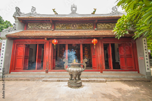 Temple of Jade Mountain at Hoan Kiem Lake - Hanoi, Vietnam