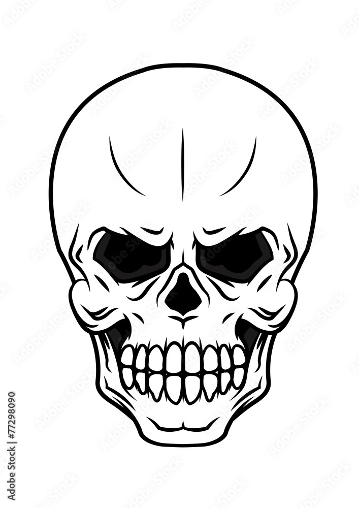 Danger cartoon skull