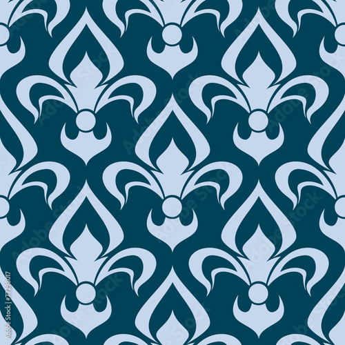 Arabesque seamless pattern with a fleur de lys