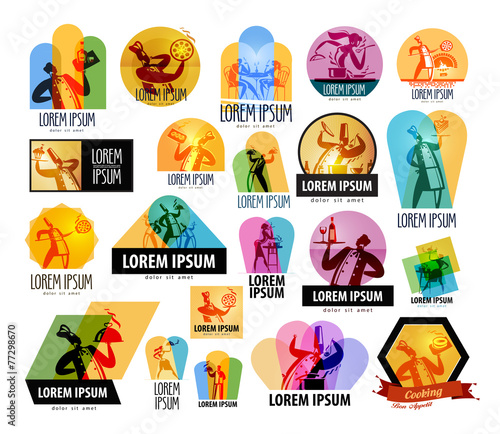 cooking vector logo design template. food or restaurant, cafe