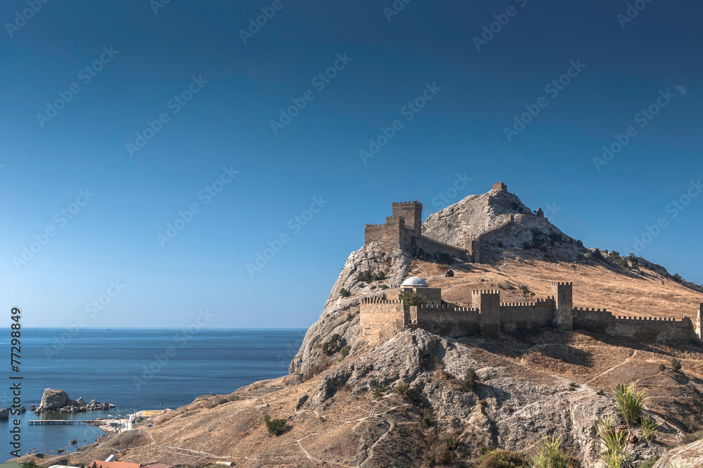 Genoese fortress in Crimea on a rock