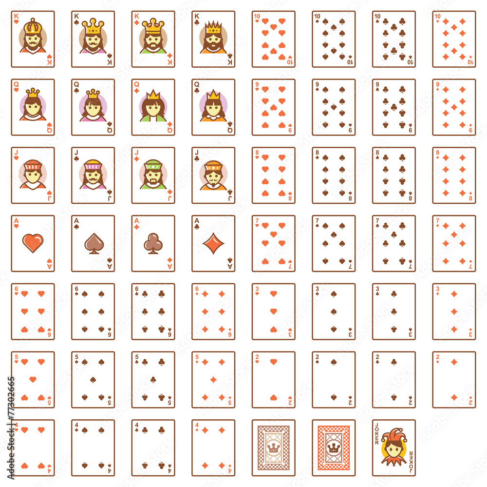 Vector playing cards set Vector playing cards set