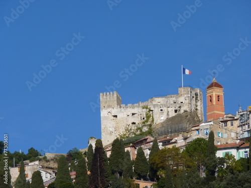 Tableau sur toile château Grimaldi Roquebrune cap Martin France riviera