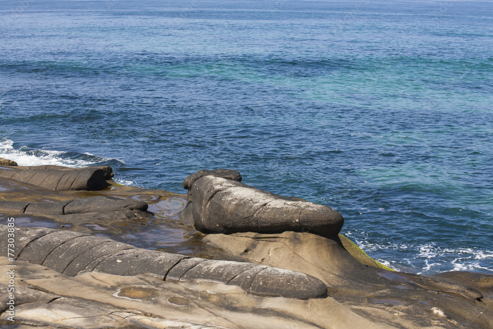 Fototapeta premium Rock shore in La Jolla