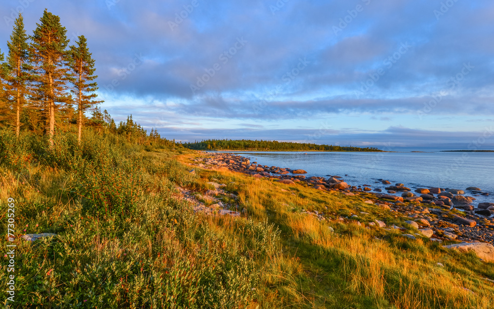 Sunset on the White Sea.