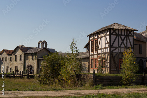 Old wooden houses. The scenery