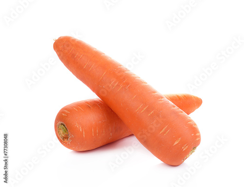 fresh carrot  isolated on white