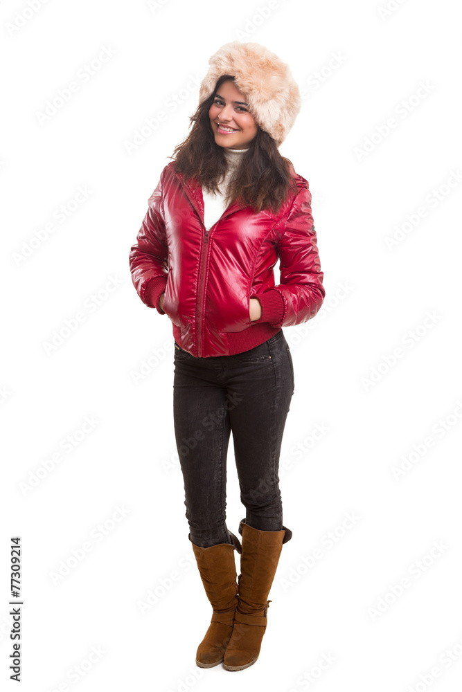 Woman dressed for winter