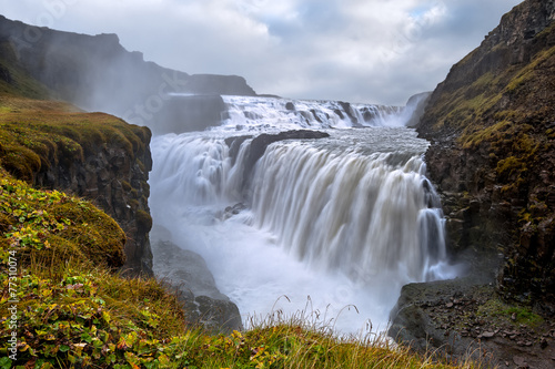 Gullfoss. Waterfall located in southwest Iceland. © thomaslusth