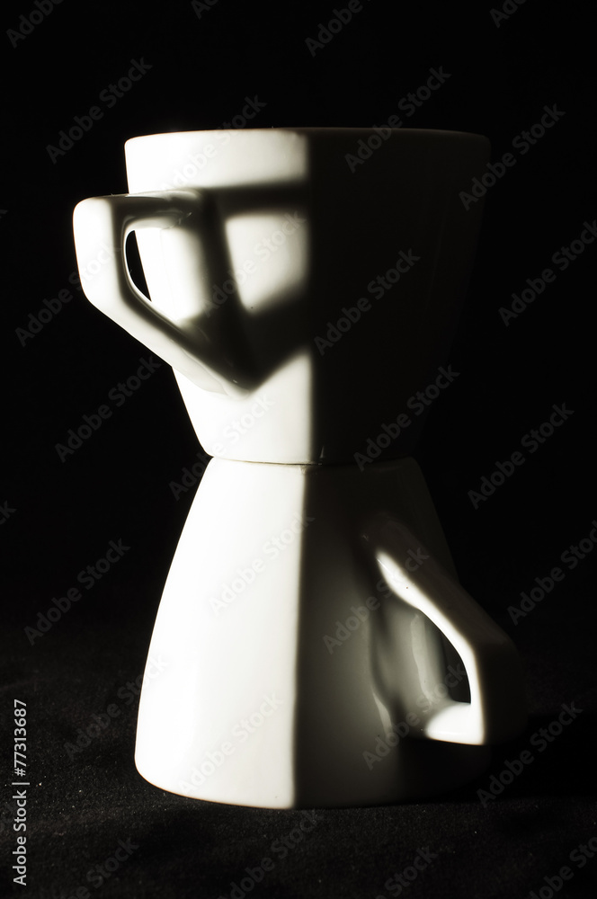Symmetry still life isolated on the dark background Symmetry still life isolated on the dark background