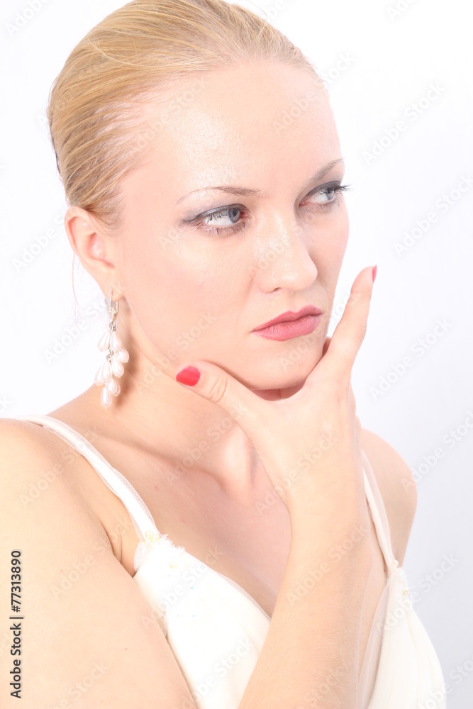 A portrait of a beautiful blonde bride A portrait of a beautiful blonde bride
