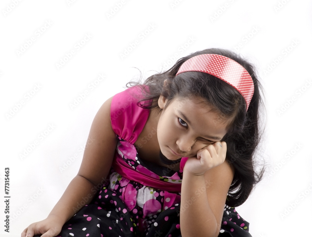 Little Girl in Sad Mood