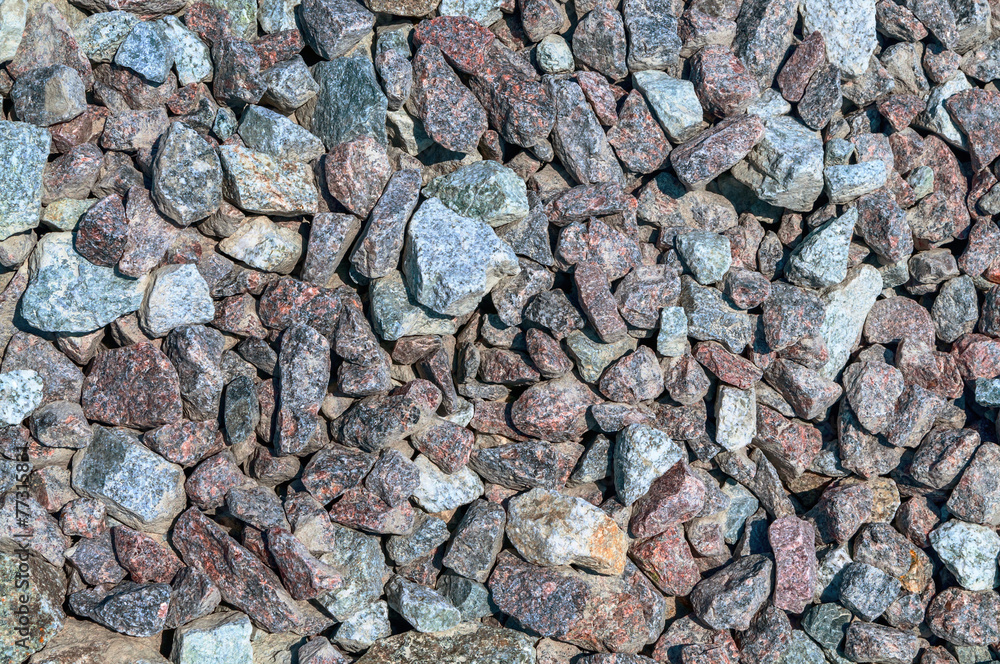 Crushed gravel texture. Material for the construction of roads m Crushed gravel texture. Material for the construction of roads m