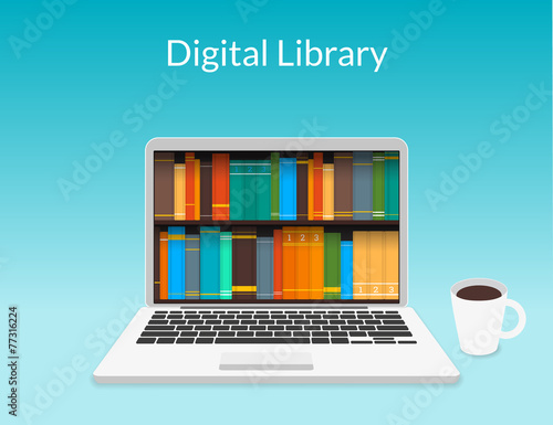 Laptop with eBooks