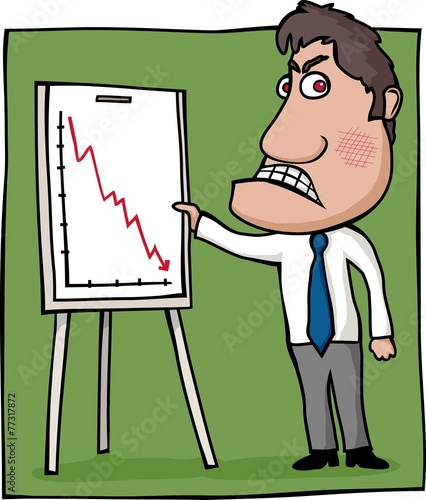 angry boss line chart
