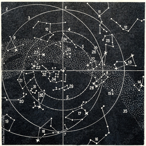 Star map of the northern sky