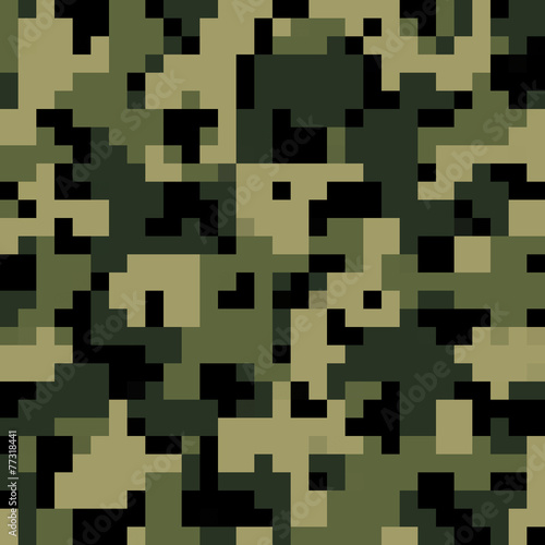 Blocky toy style camouflage pattern