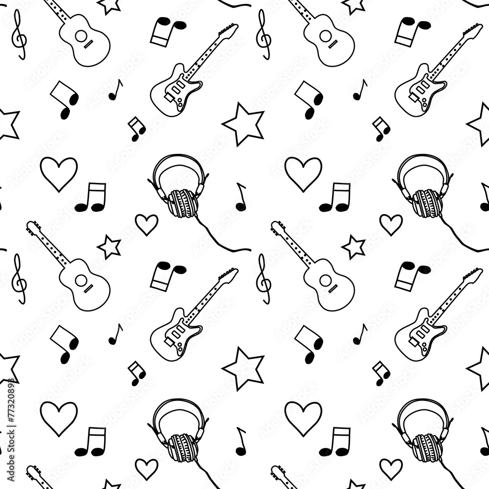 Music seamless pattern vector illustration Music seamless pattern vector illustration