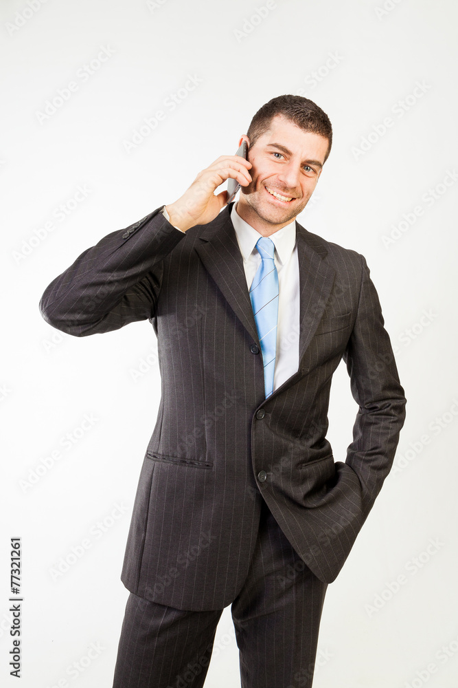 Business man using a smartphone Business man using a smartphone