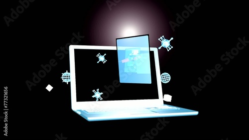 Wallpaper Mural Cosmic telecommunications technologies.Connection.Animation Torontodigital.ca